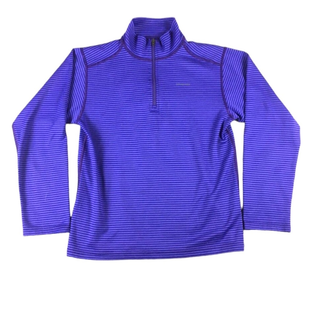 Patagonia Capilene 3 Purple Long Sleeve Quarter Zip Medium